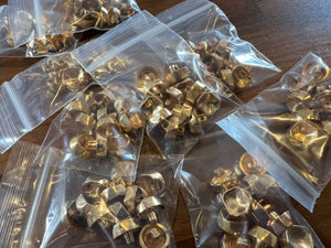 Gold Beveled Metal Button Blowout    Price for 12 buttons