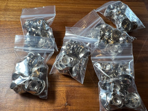 Silver Starburst 3/4" Metal Button Blowout    Price for 12 buttons