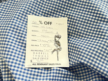 Load image into Gallery viewer, #1851 Blue Gingham Italian 100% Cotton Shirting Remnant