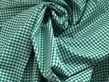 Load image into Gallery viewer, #1852 Green Gingham Italian 100% Cotton Shirting Remnant