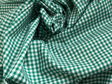 Load image into Gallery viewer, #1852 Green Gingham Italian 100% Cotton Shirting Remnant