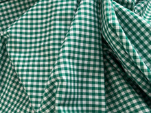 Load image into Gallery viewer, #1852 Green Gingham Italian 100% Cotton Shirting Remnant