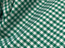 Load image into Gallery viewer, #1852 Green Gingham Italian 100% Cotton Shirting Remnant
