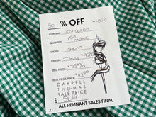 Load image into Gallery viewer, #1852 Green Gingham Italian 100% Cotton Shirting Remnant