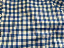 Load image into Gallery viewer, #1856 Navy Gingham Italian 100% Cotton Shirting Remnant