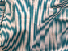 Load image into Gallery viewer, #1858 Aqua Blue Stripe Italian 100% Cotton Shirting Remnant
