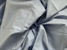 Load image into Gallery viewer, #1859 Pale Blue Stripe Italian 100% Cotton Shirting Remnant