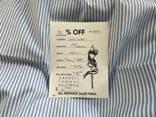 Load image into Gallery viewer, #1859 Pale Blue Stripe Italian 100% Cotton Shirting Remnant