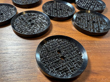 Load image into Gallery viewer, Black Abstract Plastic Coat Button Blowout    Price for 8 buttons