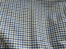 Load image into Gallery viewer, #1862 Shades of Blue Gingham Italian 100% Cotton Shirting Remnant