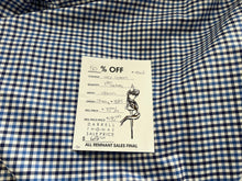 Load image into Gallery viewer, #1862 Shades of Blue Gingham Italian 100% Cotton Shirting Remnant