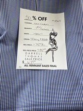 Load image into Gallery viewer, #1864 Blue Herringbone Italian 100% Cotton Shirting Remnant