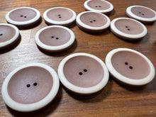 Load image into Gallery viewer, Terracotta &amp; White Plastic Button Blowout    Price for 12 buttons