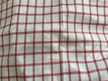Load image into Gallery viewer, #1866 Pink &amp; White Windowpane Italian 100% Cotton Shirting Remnants 2x Available