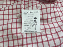 Load image into Gallery viewer, #1866 Pink &amp; White Windowpane Italian 100% Cotton Shirting Remnants 2x Available