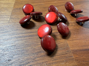 Cinnamon 1/2" Pearlized Plastic Button Blowout    Price for 12 buttons