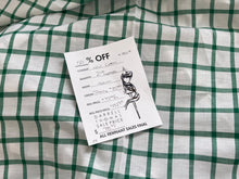 Load image into Gallery viewer, #1867 Emerald Green Windowpane Italian 100% Cotton Shirting Remnant