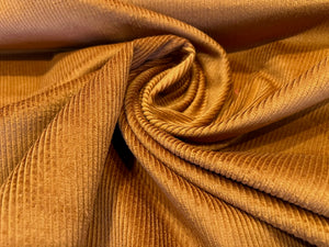 Ginger Wide Wale Corduroy 98% Cotton 2% Spandex.    1/4 Metre Price