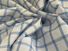 Load image into Gallery viewer, #1868 Baby Blue Windowpane Italian 100% Cotton Shirting Remnant