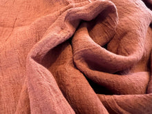 Load image into Gallery viewer, #1301 Crinkle Pottery Orange 100% Linen Remnant