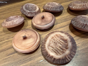 Rose Textured Vintage Coat Button Blowout    Price for 8 Buttons