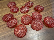 Load image into Gallery viewer, Vintage Red Plastic Sparkle Button Blowout    Price for 12 buttons