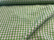 Load image into Gallery viewer, Lime Green Gingham Lightweight 100% Linen.   1/4 Metre Price