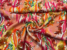 Load image into Gallery viewer, Abstract Coral Floral Lightweight 100% Linen.   1/4 Metre Price