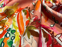 Load image into Gallery viewer, Abstract Coral Floral Lightweight 100% Linen.   1/4 Metre Price