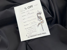 Load image into Gallery viewer, #1881 Jet Black Italian 100% Cotton Shirting Remnant