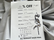 Load image into Gallery viewer, #1885 Silver Grey Italian 100% Cotton Shirting Remnant