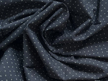 Load image into Gallery viewer, #1886 Navy Blue Mini Paisley Italian 100% Cotton Shirting Remnant