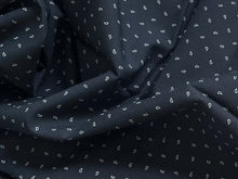 Load image into Gallery viewer, #1886 Navy Blue Mini Paisley Italian 100% Cotton Shirting Remnant