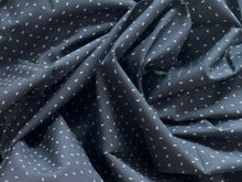 Load image into Gallery viewer, #1886 Navy Blue Mini Paisley Italian 100% Cotton Shirting Remnant