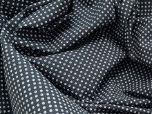 Load image into Gallery viewer, #1887 Black Mini Dot Italian 100% Cotton Shirting Remnant