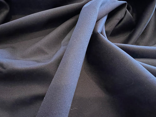 #1308 Midnight Navy 100% Wool Gabardine Remnant