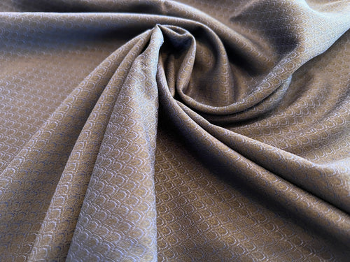 #1309 Royal Blue Jacquard 100% Wool Gabardine Remnant