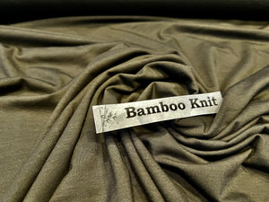 Bark Green 92% Bamboo 8% Spandex Knit.    1/4 Meter Price