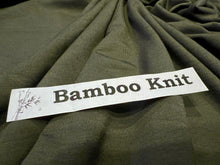 Load image into Gallery viewer, Bark Green 92% Bamboo 8% Spandex Knit.    1/4 Meter Price