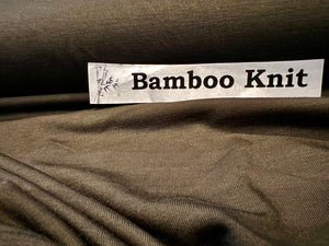 Bark Green 92% Bamboo 8% Spandex Knit.    1/4 Meter Price