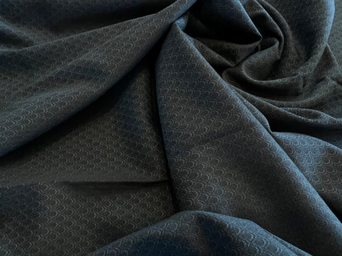 #1311 Teal 100% Wool Jacquard Remnant