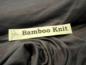Charcoal 92% Bamboo 8% Spandex Knit.    1/4 Meter Price