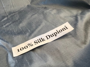 Steel Blue Shot  Dupioni/Shantung 100% Silk.      1/4 Meter Price