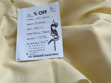 Load image into Gallery viewer, #1901 Butter Yellow Italian 100% Cotton Shirting Remnants 3x Available