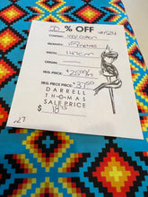 Load image into Gallery viewer, #1524 Indigenous Turquoise Aztecs 100% Cotton Remnants