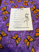 Load image into Gallery viewer, # 1526 Marvellous Monarch Butterflies in Flight Print.   100% Cotton Remnant