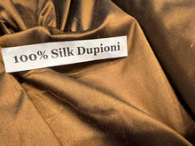Load image into Gallery viewer, Westchester Gold Brown Shot Dupioni/Shantung 100% Silk.      1/4 Meter Price