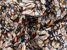 Load image into Gallery viewer, #1905 Butterflies in Flight Digital Printed Italian 100% Cotton Shirting Remnants 2x Available
