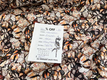 Load image into Gallery viewer, #1905 Butterflies in Flight Digital Printed Italian 100% Cotton Shirting Remnants 2x Available
