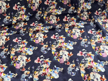 Load image into Gallery viewer, #1908 Purple Modern Flowers Digital Printed Italian 100% Cotton Shirting Remnant